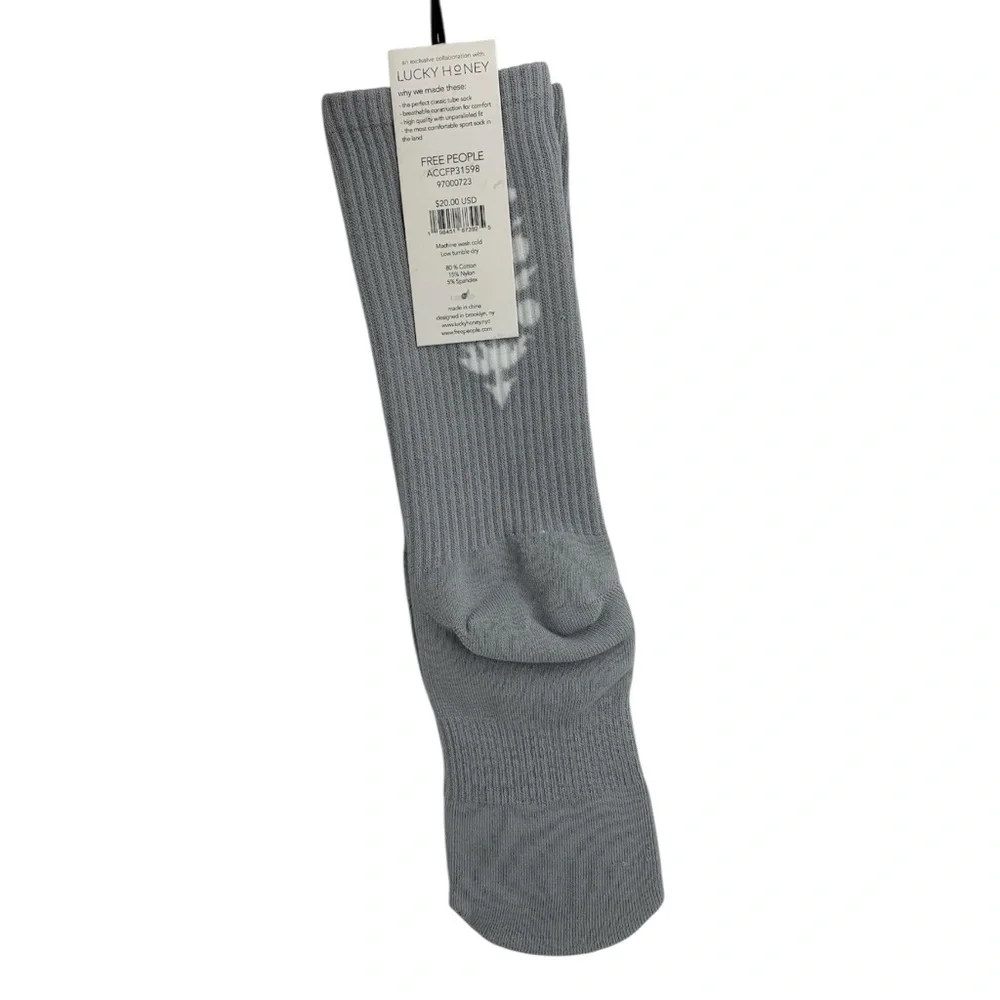 FP Movement Last Lap Tube Socks (Steel/White) NWT